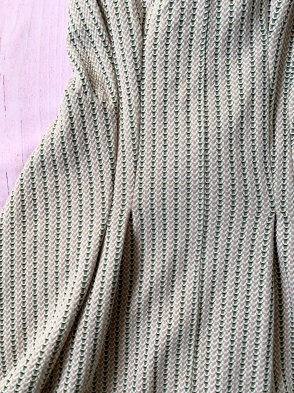 Anthropologie Cream Knit Sundress with Pink Straps - Picture 5 of 10